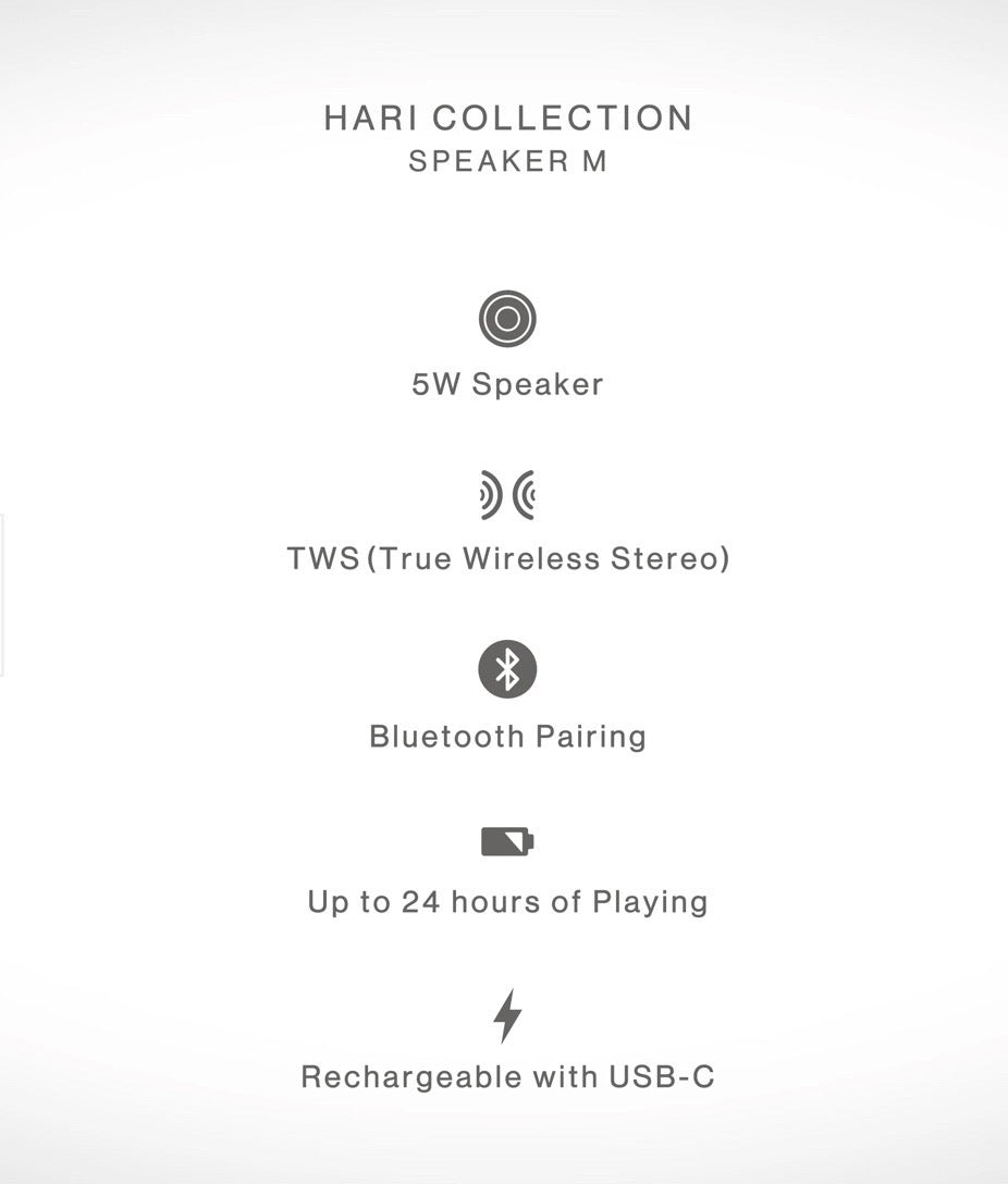 Hari Speaker M Graphite Grey - Waves