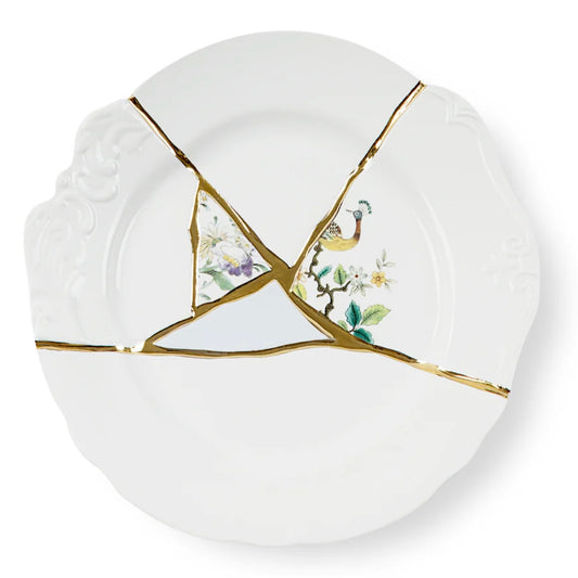 SELETTI - Kintsugi Dinner plate 02 - REAL GOLD 24 K - Designed by Marcantonio Malerba