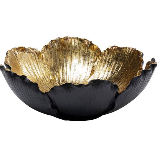 Bowl Flower Bloom Black Gold Ø25cm