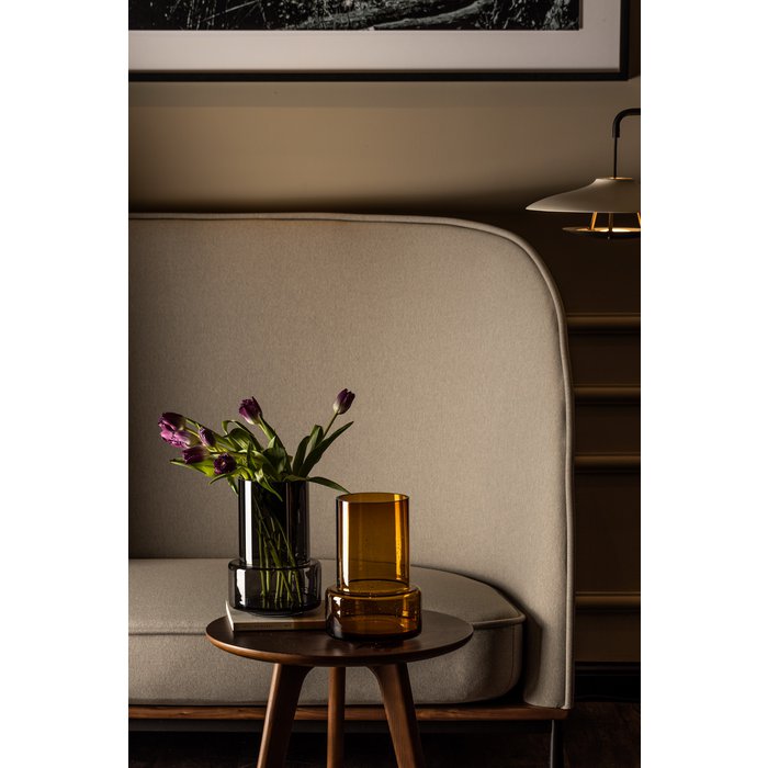 Retro design vase, deep grey, 25cm