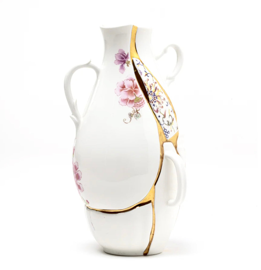 SELETTI - Kintsugi Vase - REAL GOLD 24 K - Designed by Marcantonio Malerba - 19x16 h.32